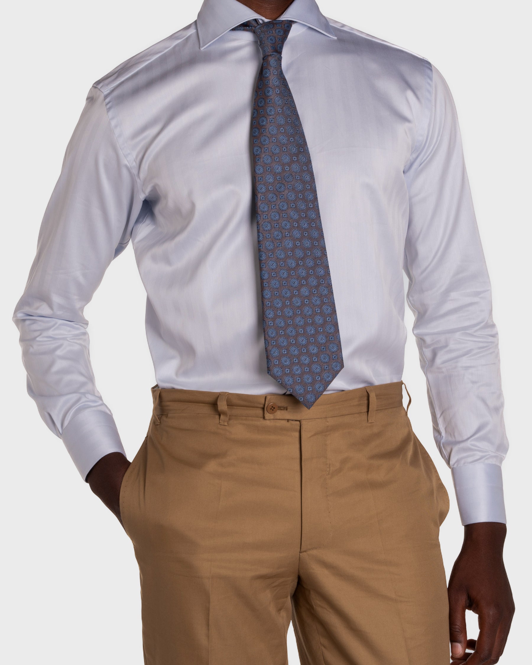 Camicia Celeste Chiaro Signature Twill