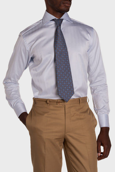 Camicia Celeste Chiaro Signature Twill