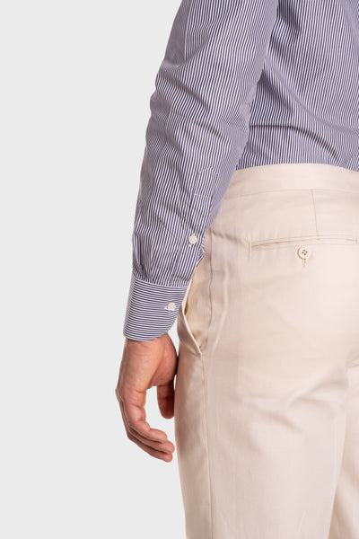 Camicia A Righe Sottili Popeline