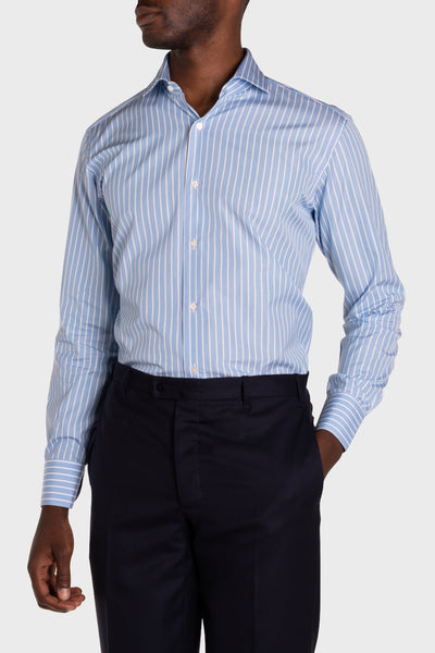 Chemise en popeline rayée Signature