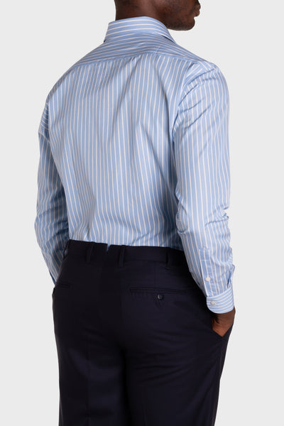 Chemise en popeline rayée Signature