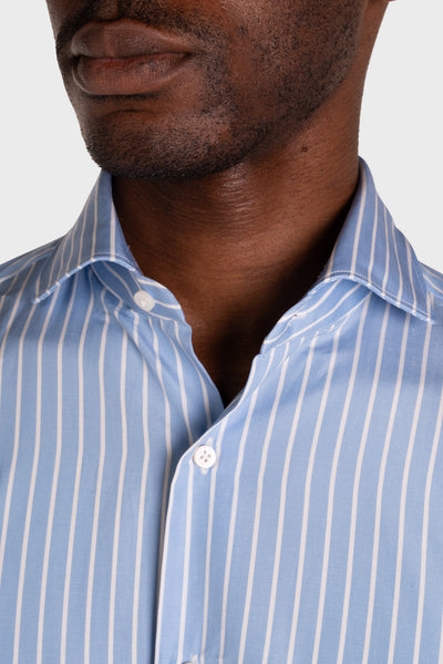 Chemise en popeline rayée Signature