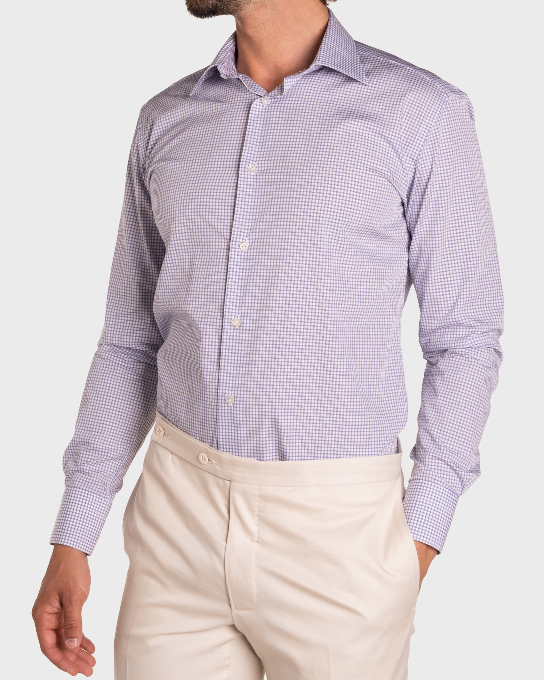 Camicia A Quadri Signature Popeline