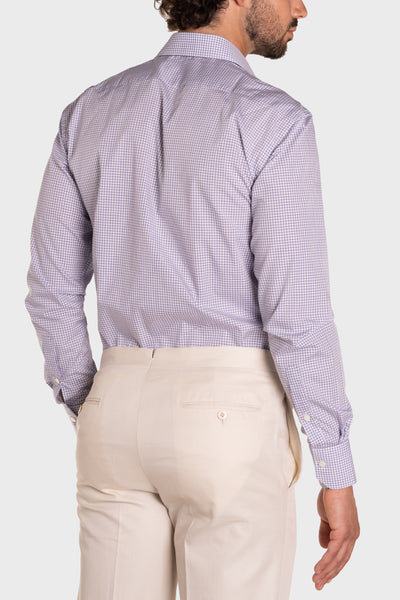 Chemise à carreaux en popeline Signature