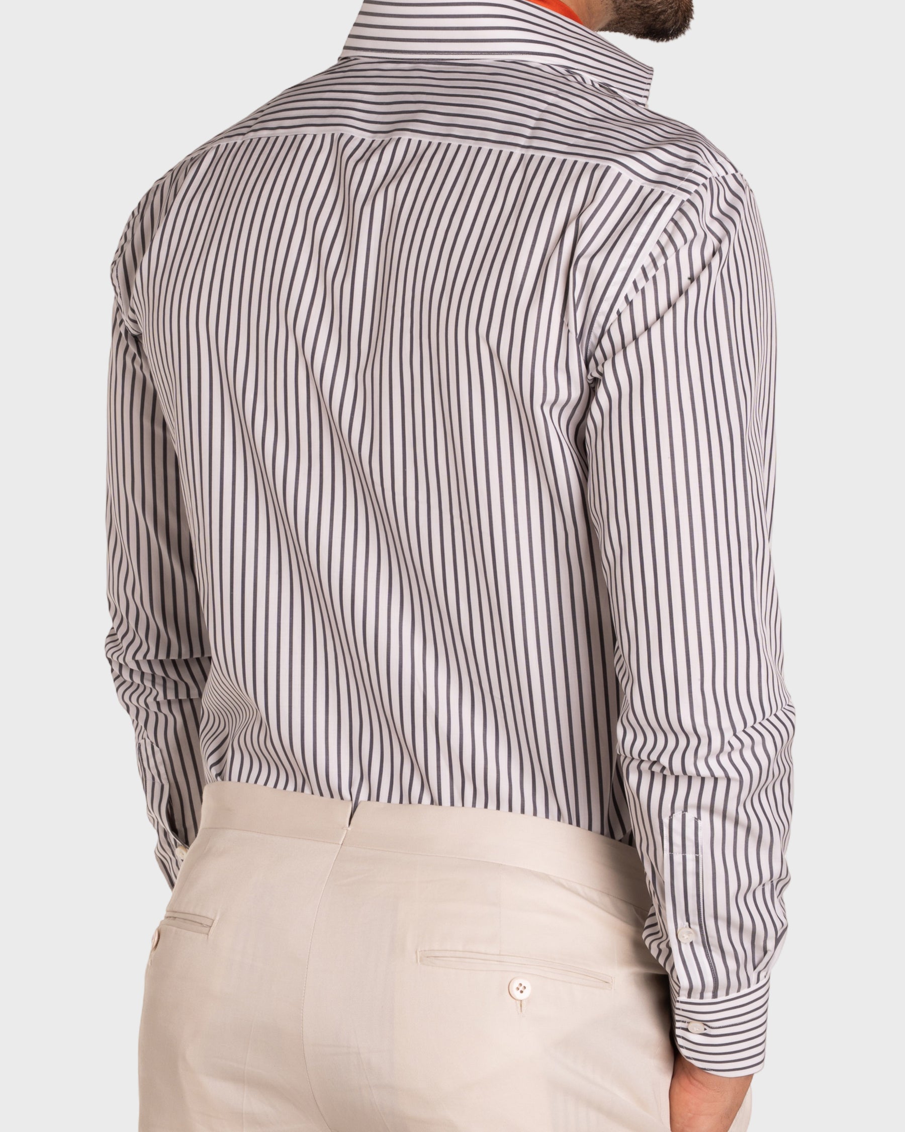 Camicia A Righe Signature Popeline