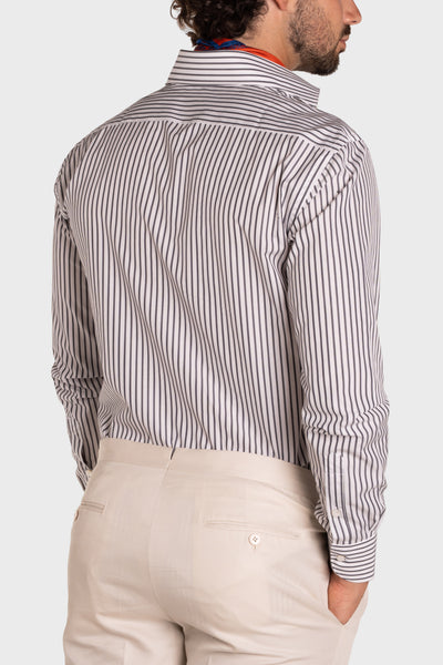 Camicia A Righe Signature Popeline