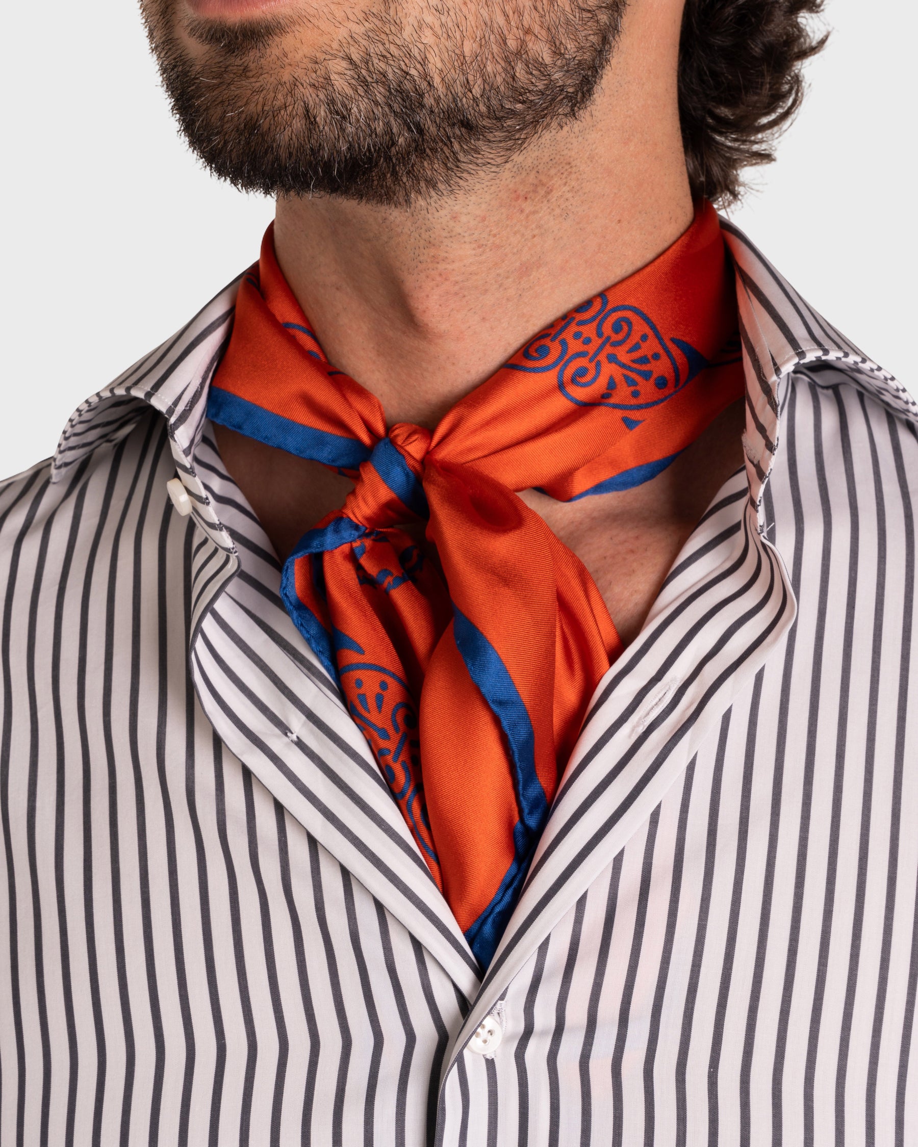 Camicia A Righe Signature Popeline
