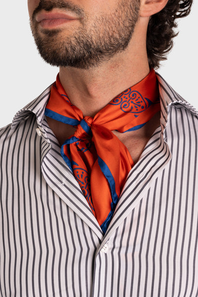 Camicia A Righe Signature Popeline