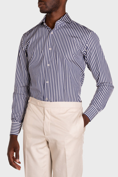 Camicia A Righe Signature Popeline