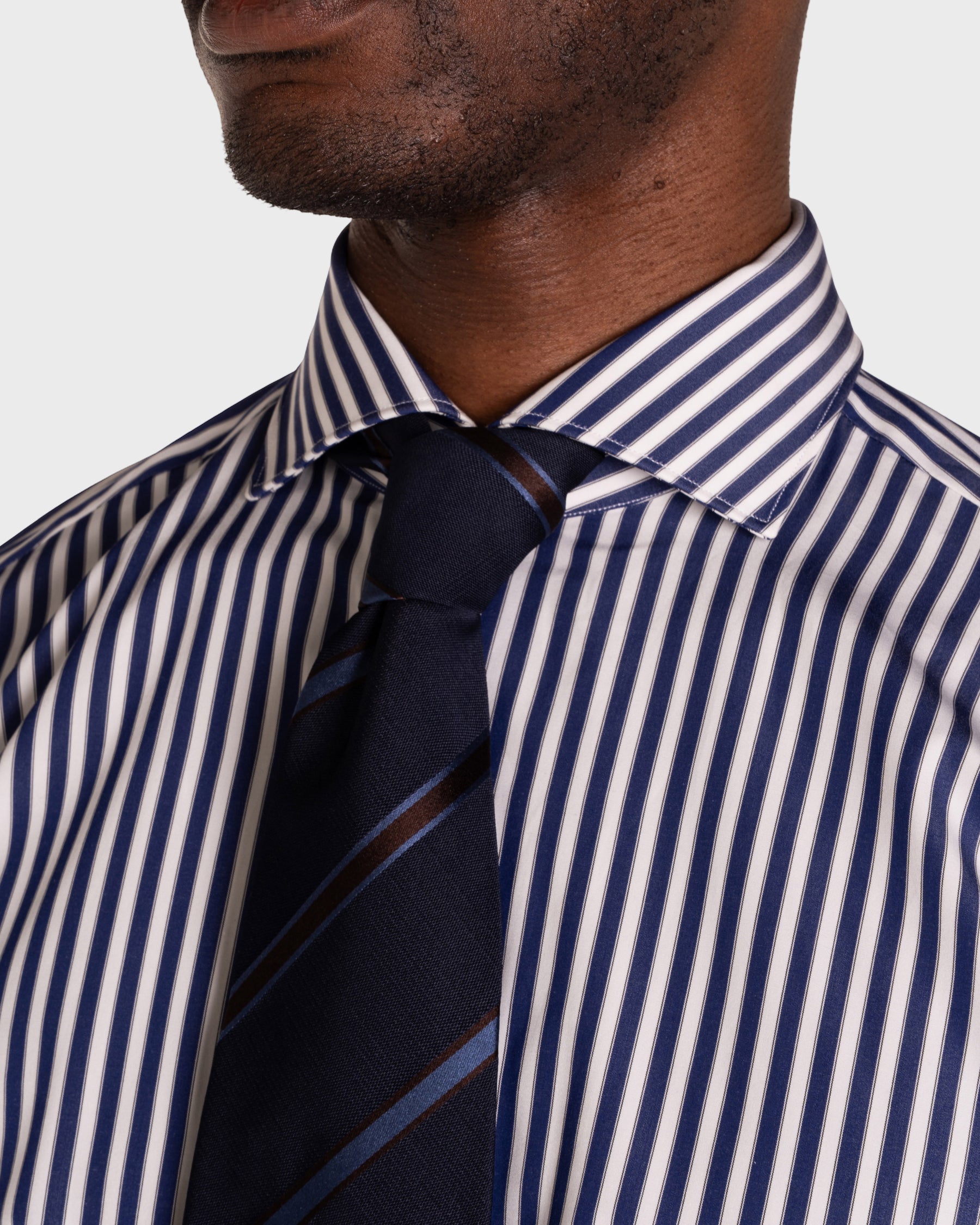 Camicia A Righe Signature Popeline