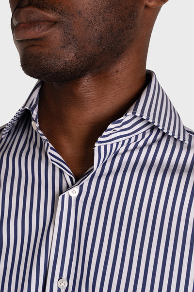 Camicia A Righe Signature Popeline