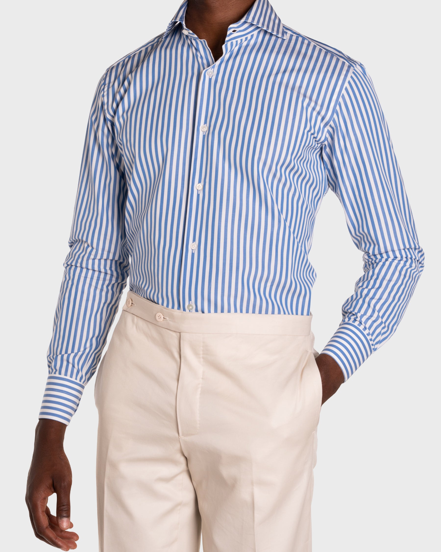 Camicia A Righe Signature Popeline