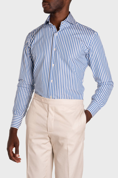 Chemise en popeline rayée Signature