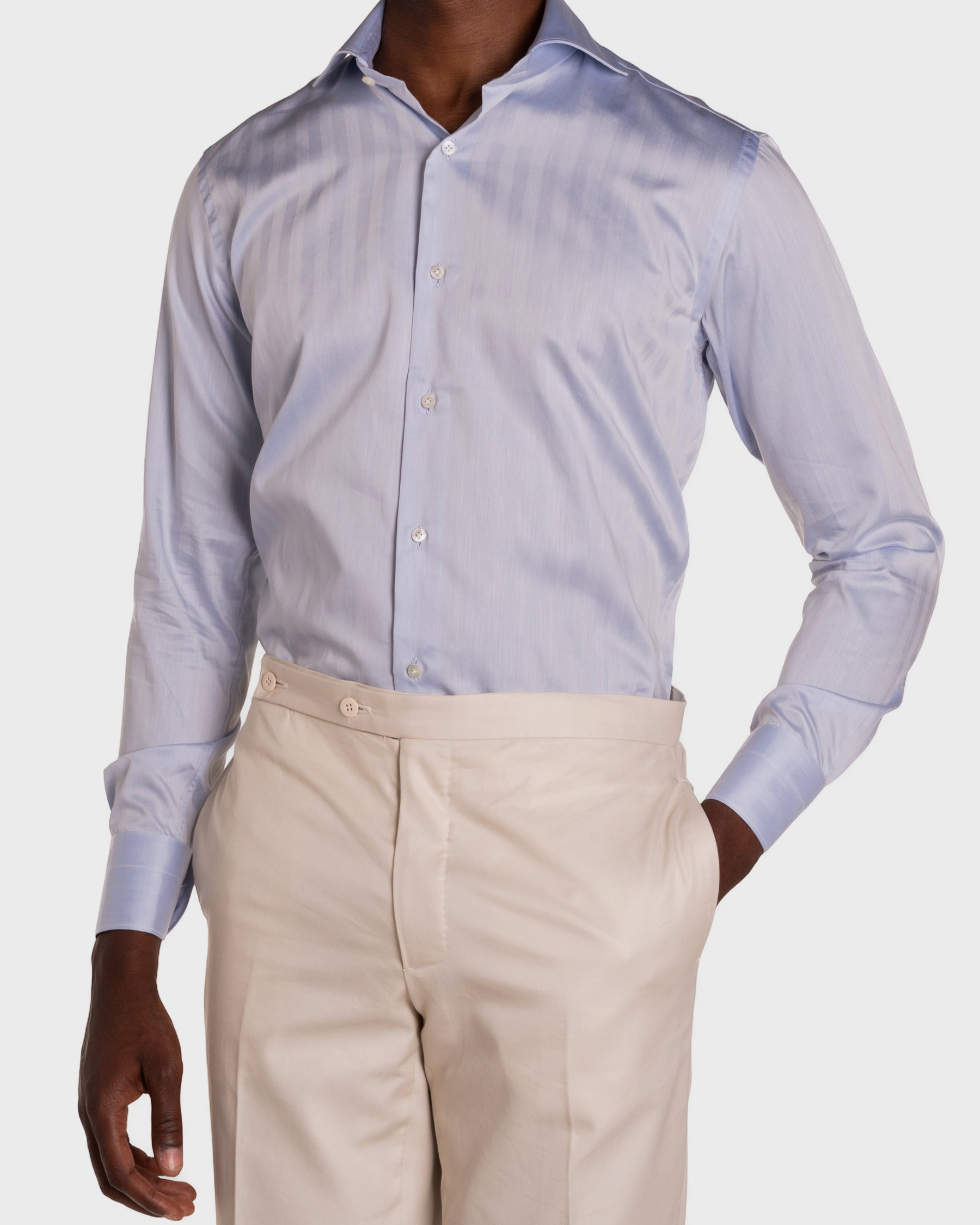 Camicia Celeste Medio Signature Twill