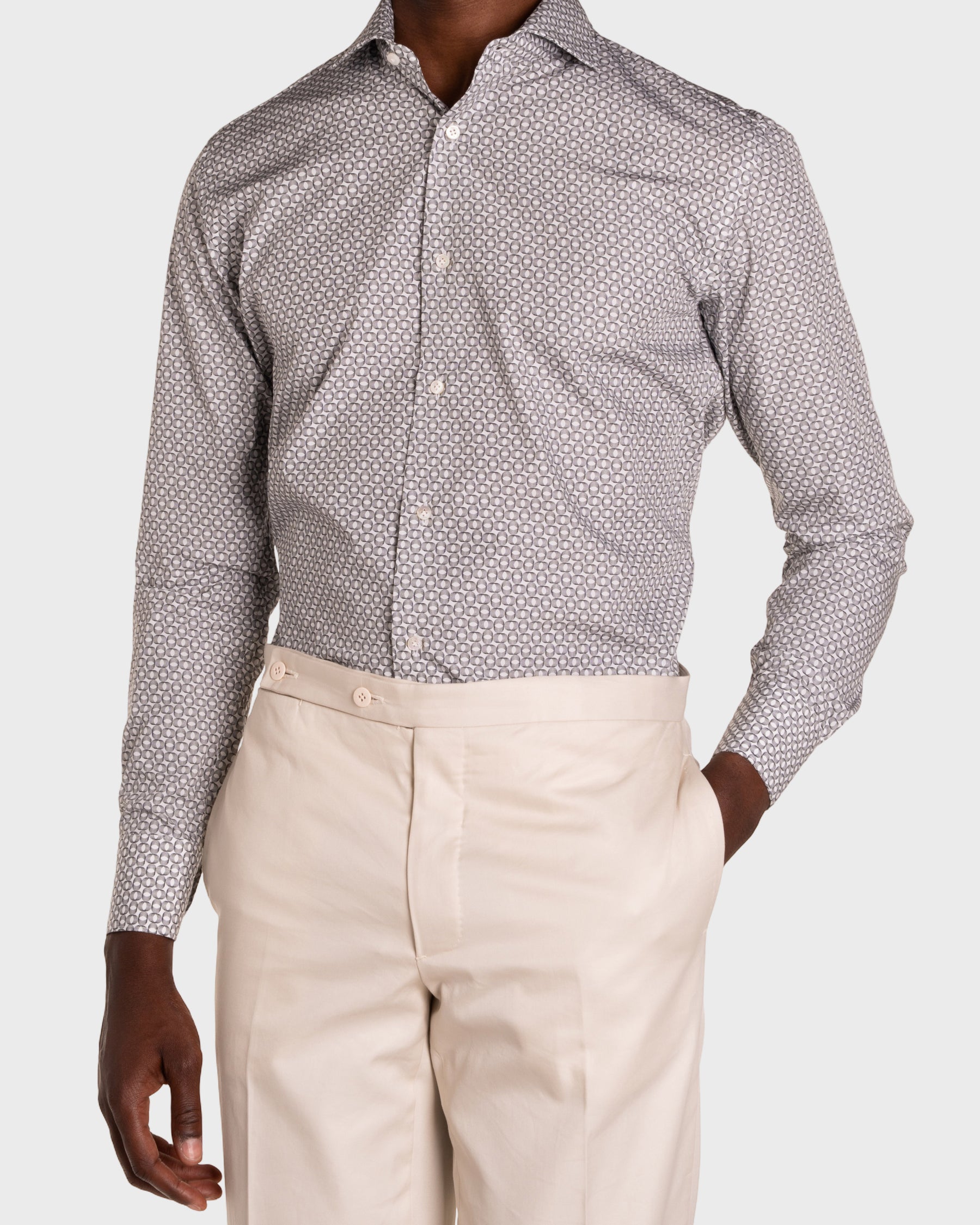 Camicia Stampa Optical Popeline