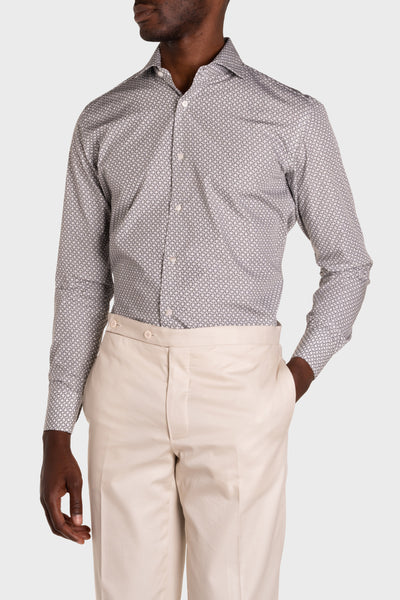 Optical Print Poplin Shirt