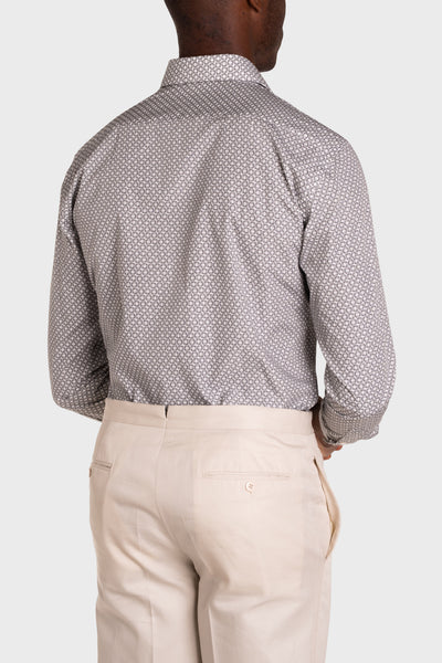 Optical Print Poplin Shirt