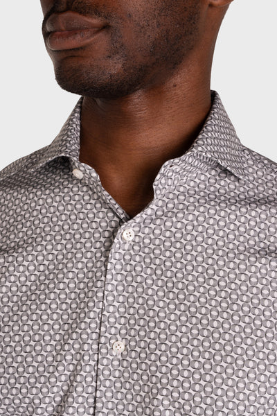 Optical Print Poplin Shirt