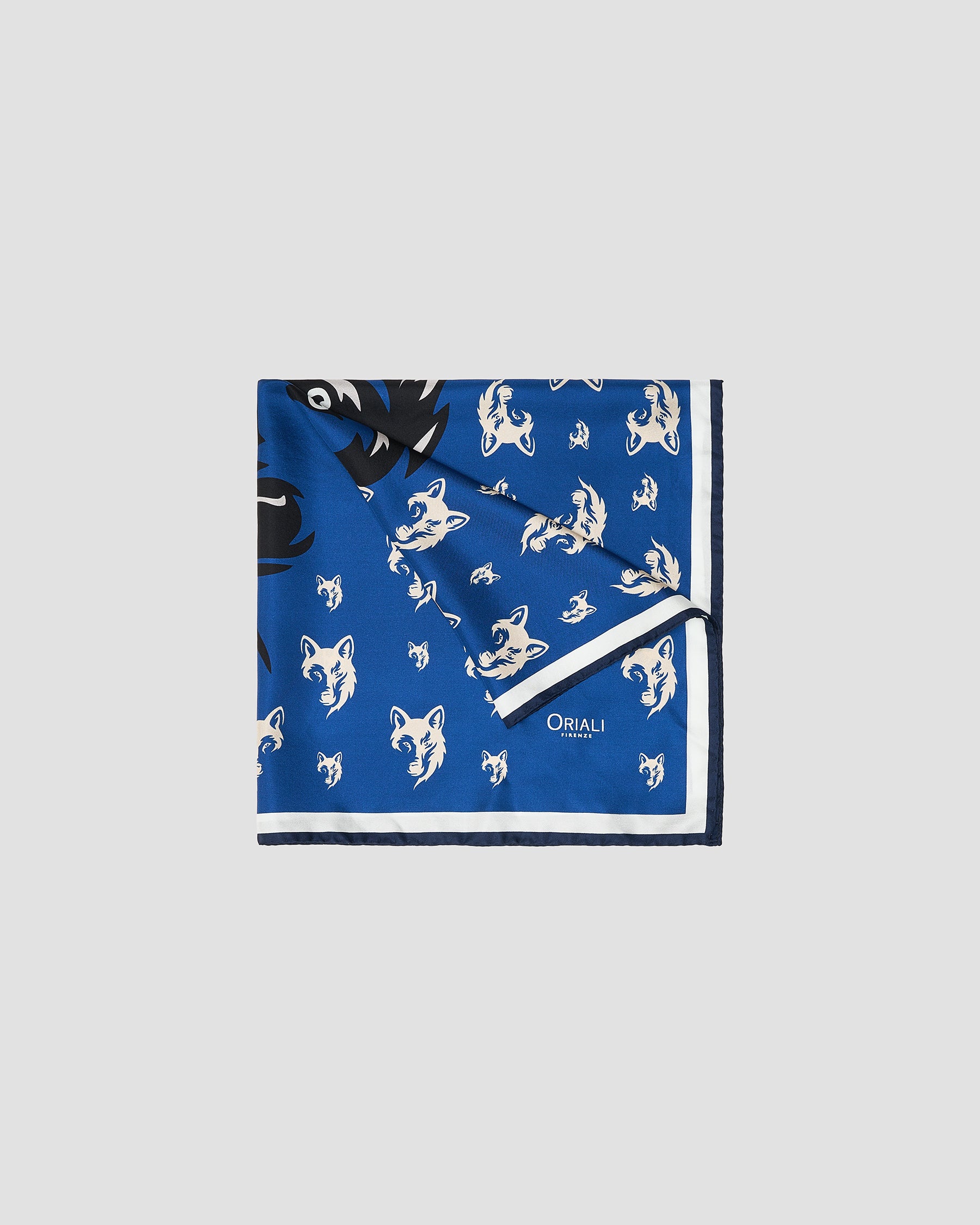 Foulard Disegno Lupo Twill Stampata