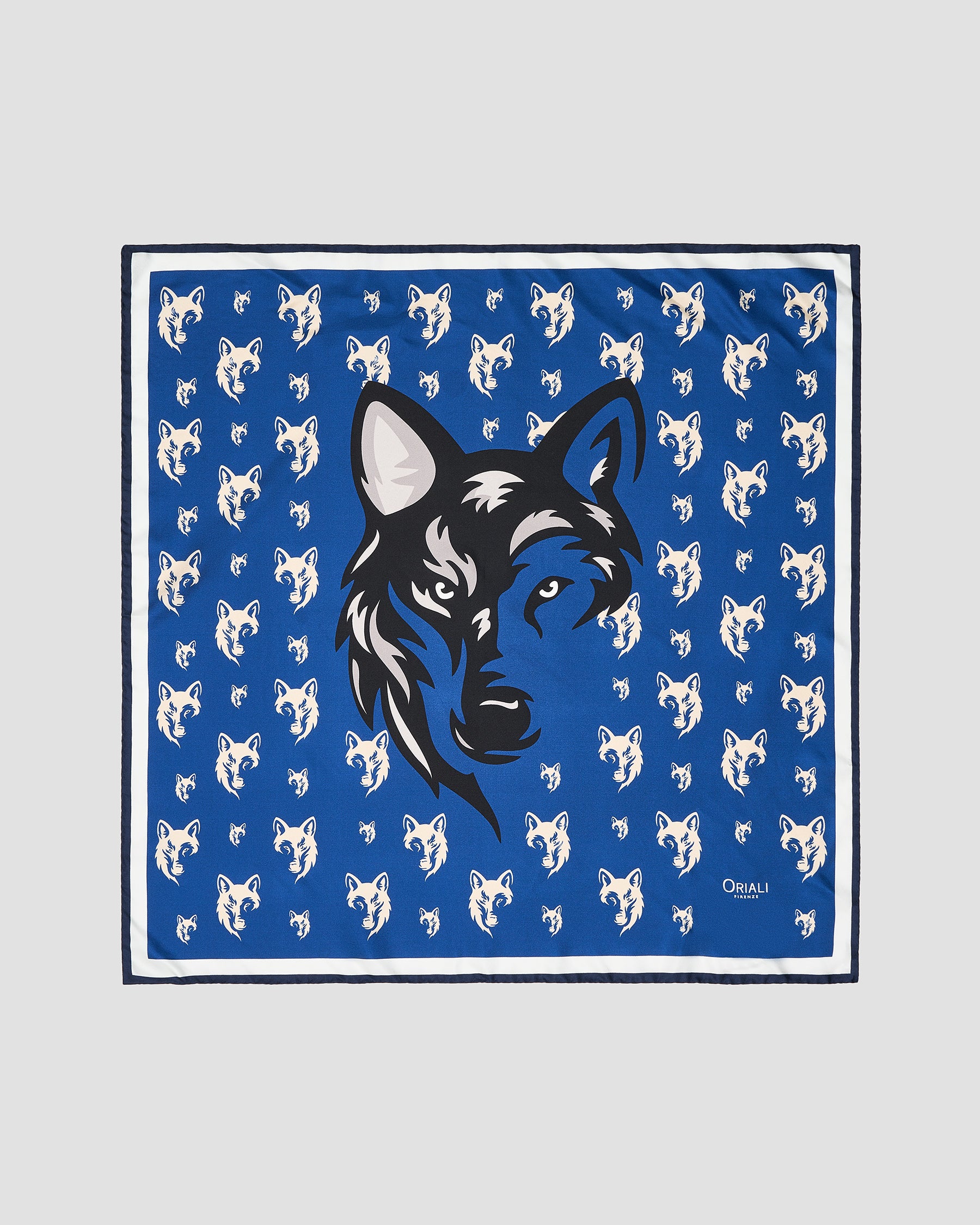 Foulard Disegno Lupo Twill Stampata