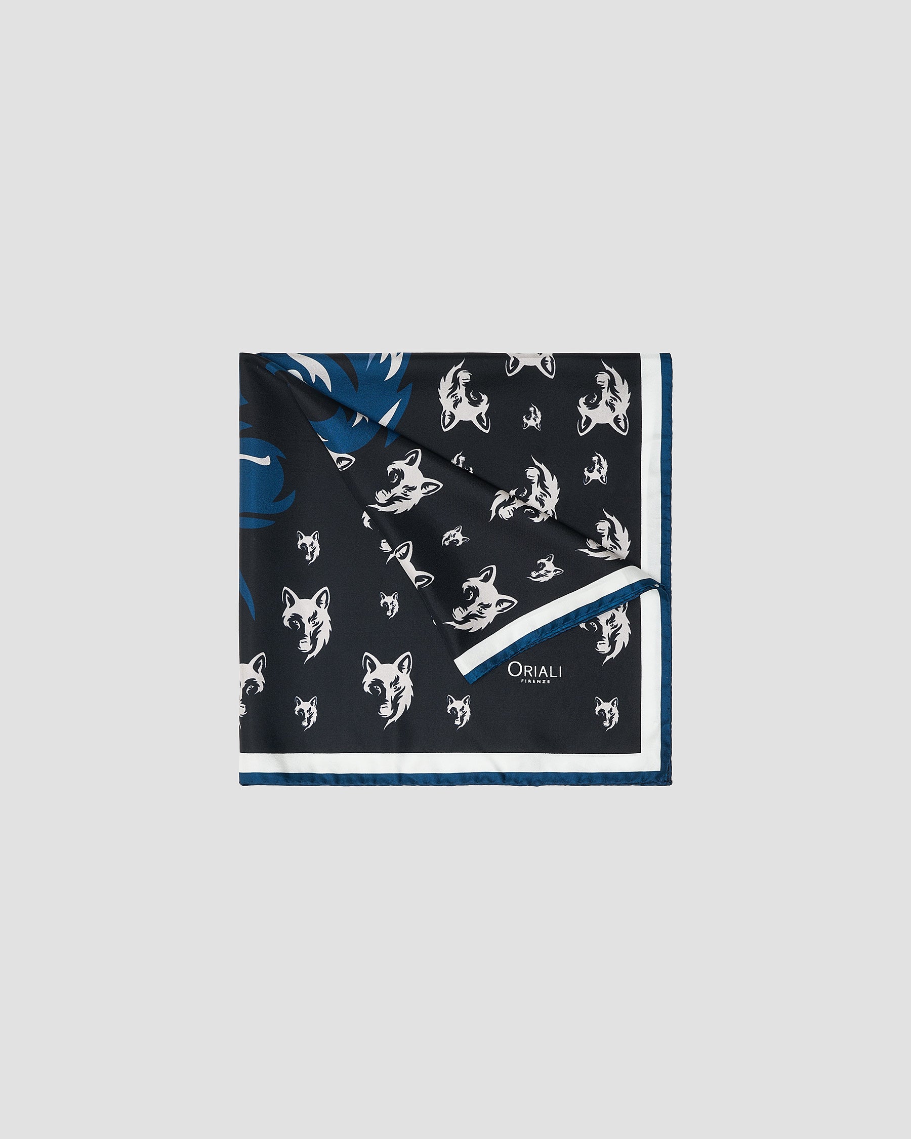 Foulard Disegno Lupo Twill Stampata