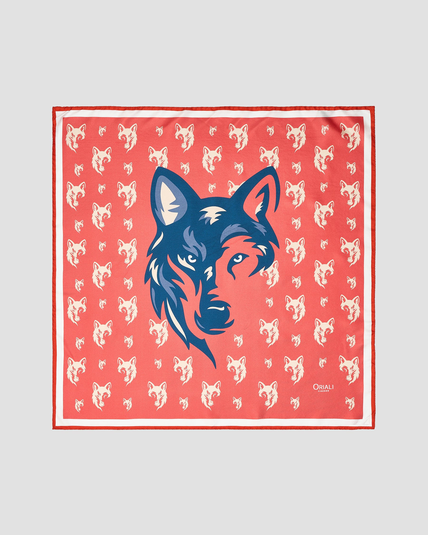 Foulard Disegno Lupo Twill Stampata