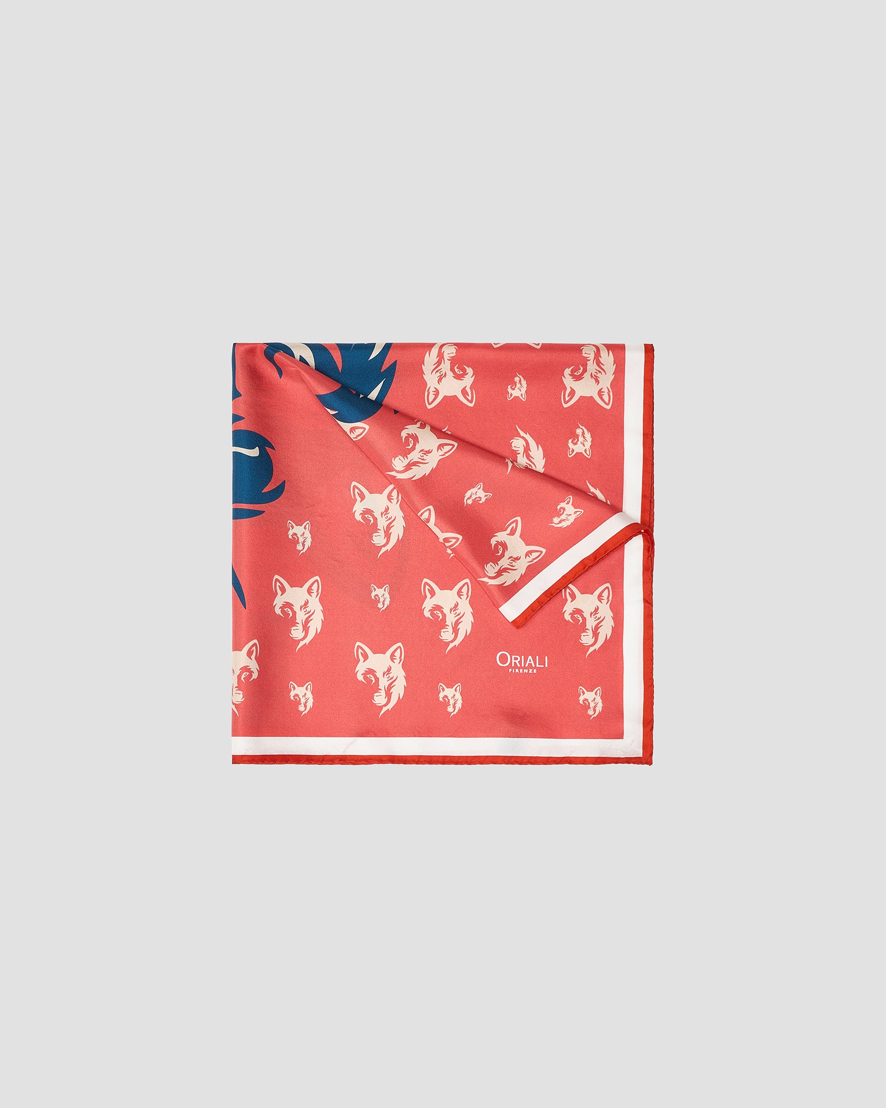 Foulard Disegno Lupo Twill Stampata