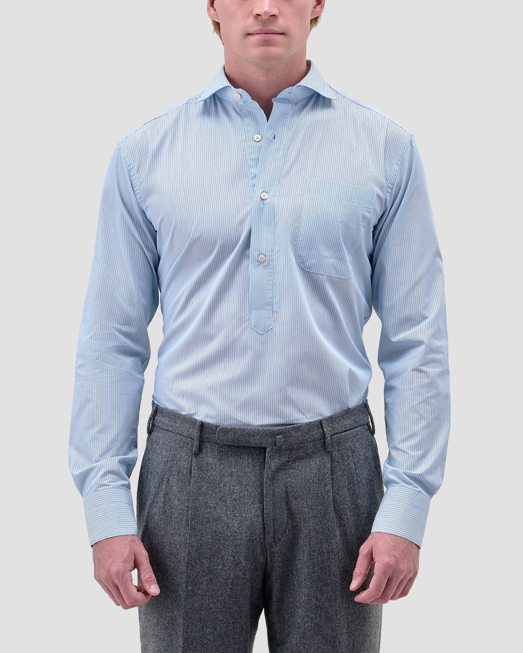 Polo Camicia a  Righe Popeline