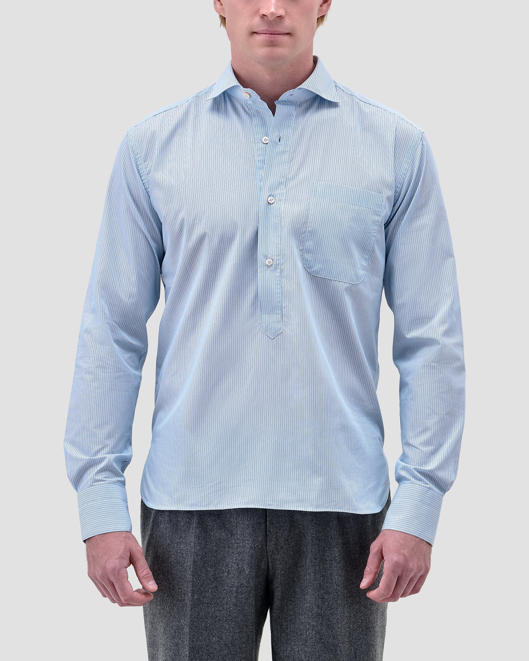 Polo Camicia a  Righe Popeline