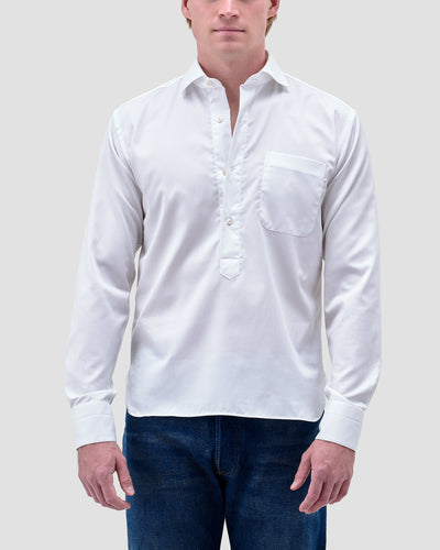 White Twill Polo Shirt