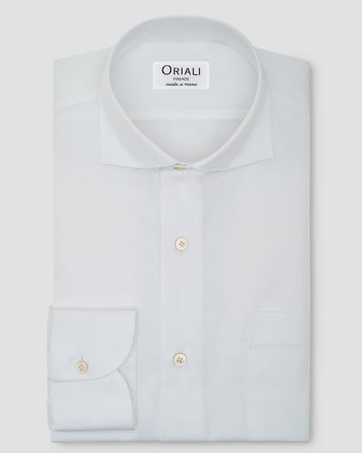 White Twill Polo Shirt