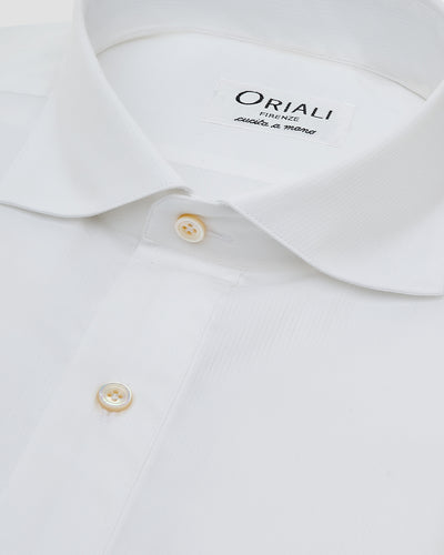 White Twill Polo Shirt