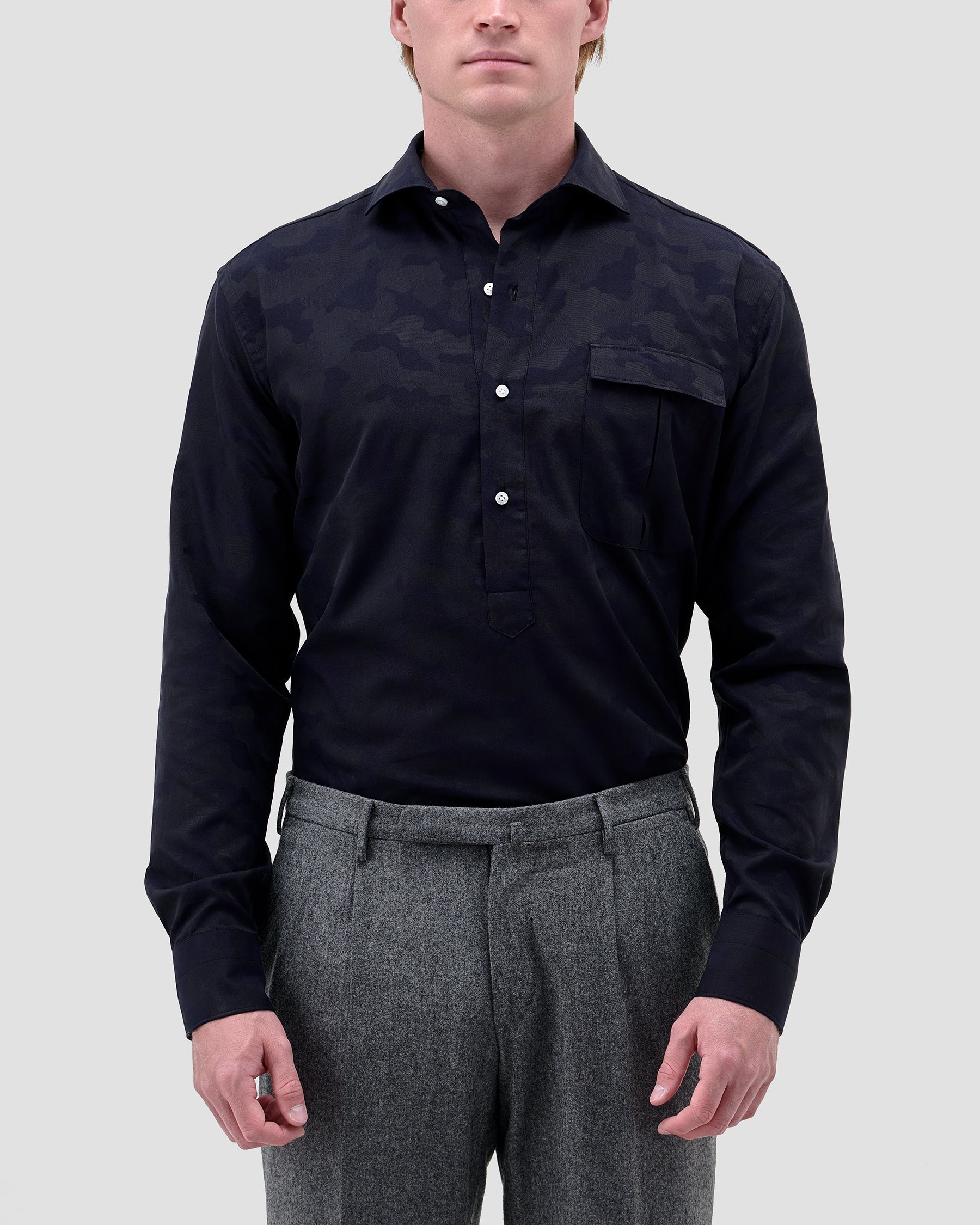 Polo Camicia Camouflage Popeline