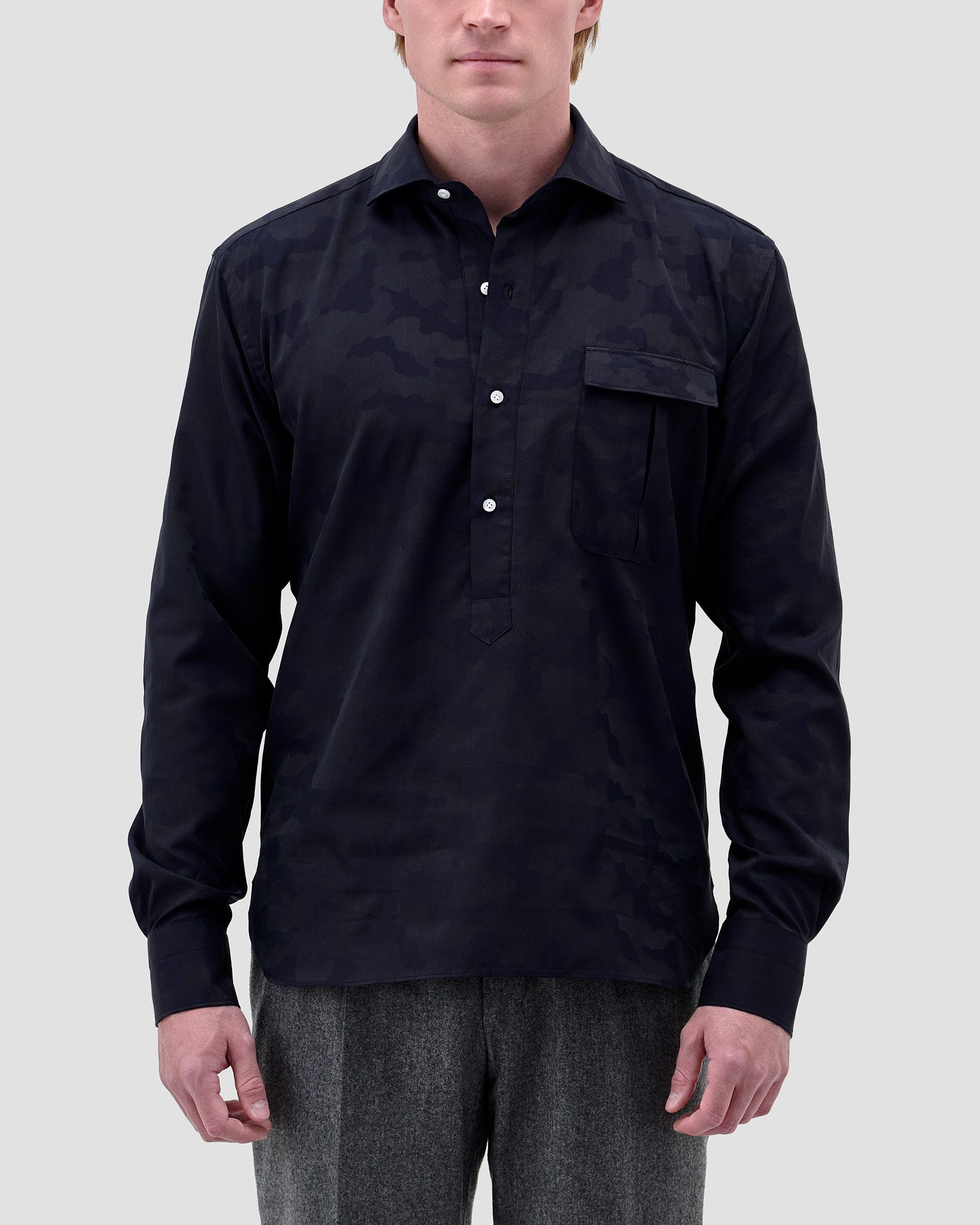 Polo Camicia Camouflage Popeline