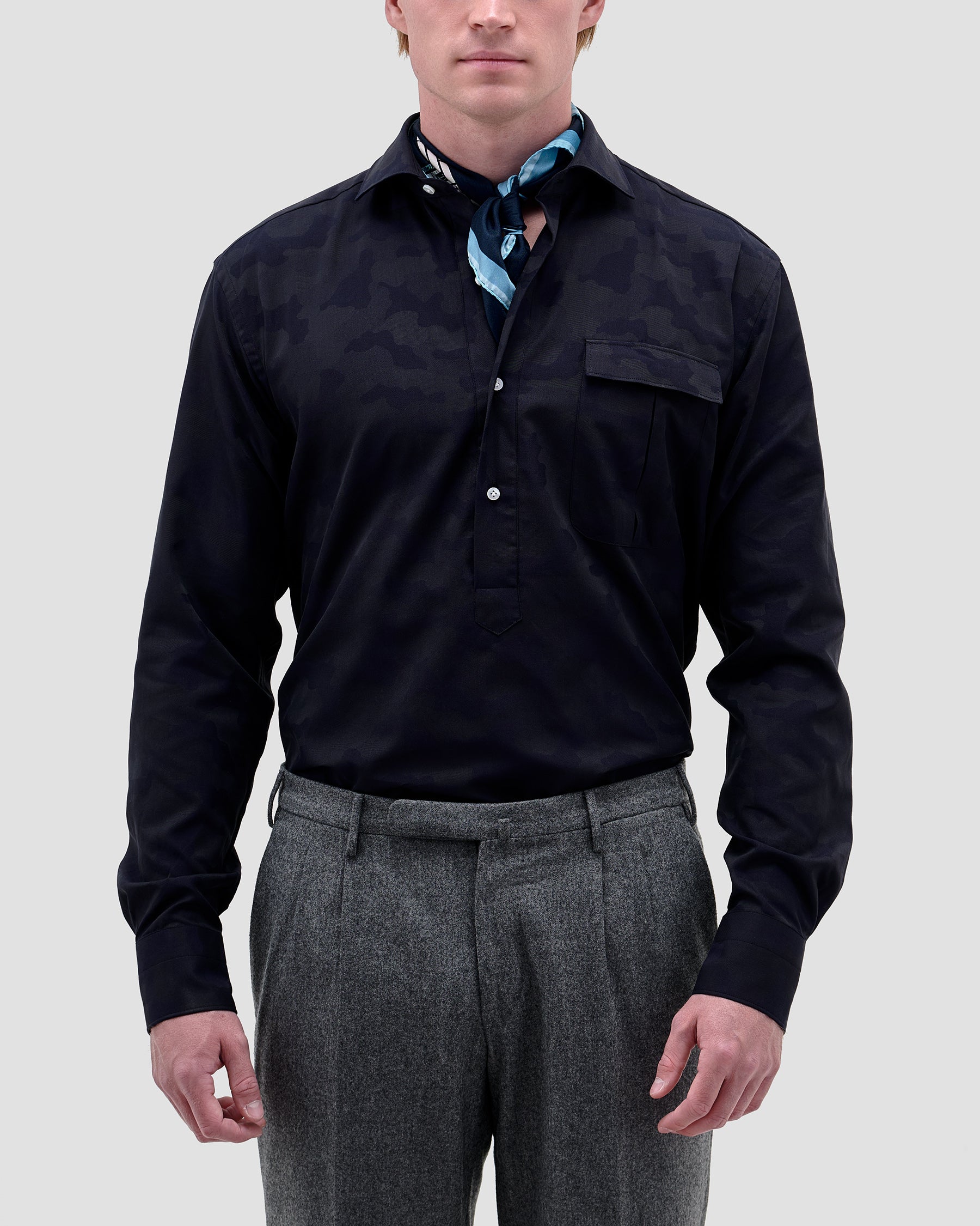Polo Camicia Camouflage Popeline