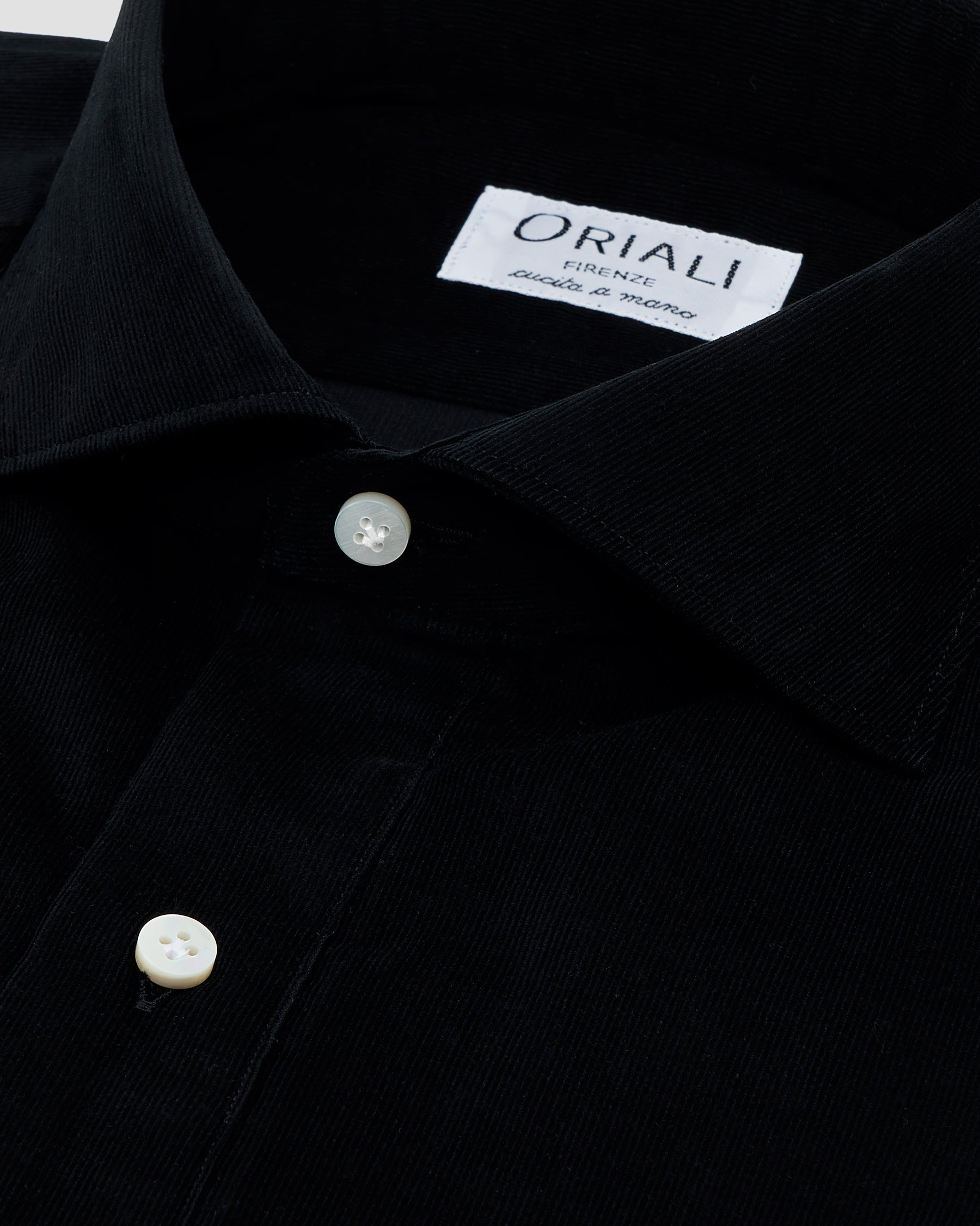 Polo Camicia Velluto Nero