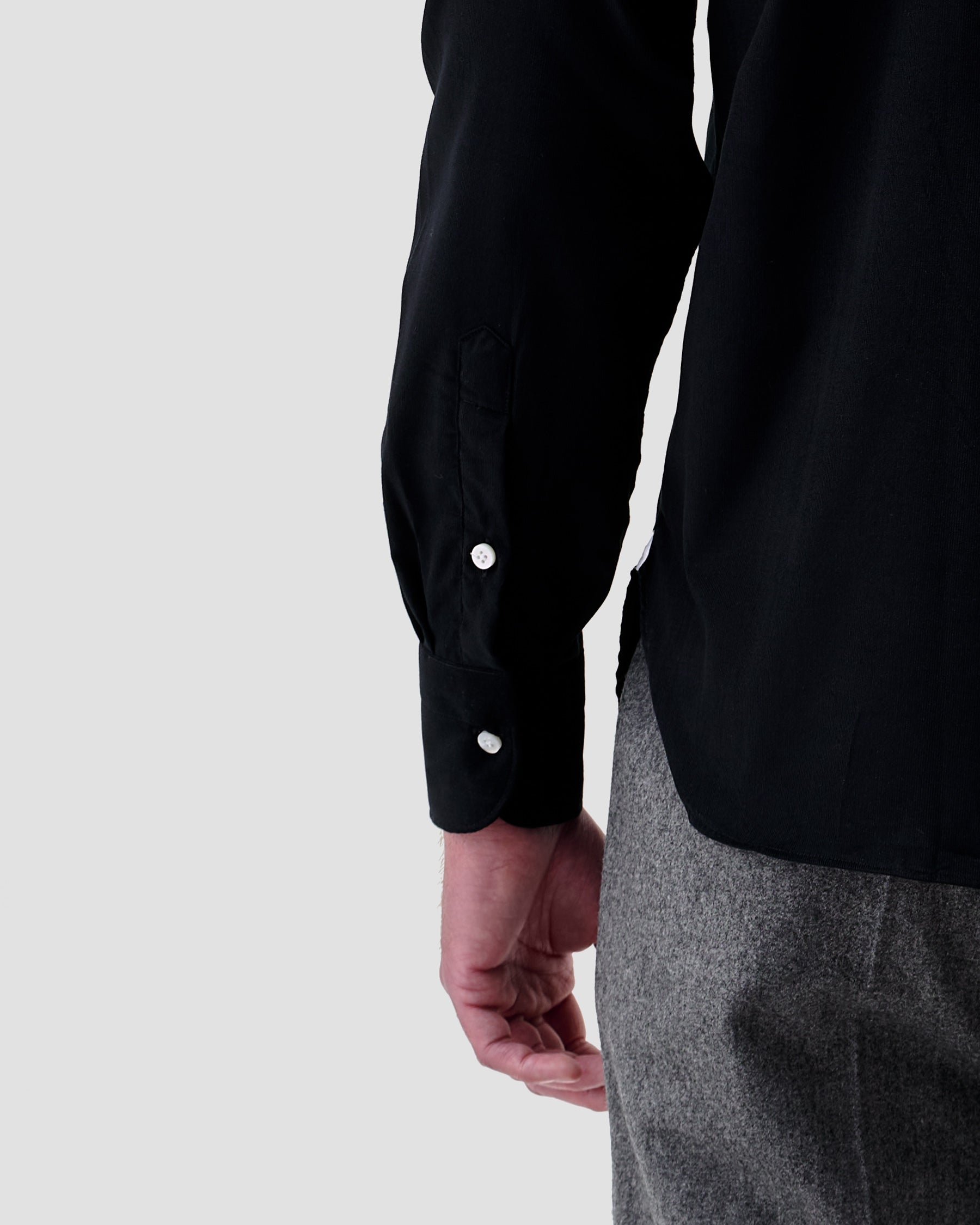 Polo Camicia Velluto Nero