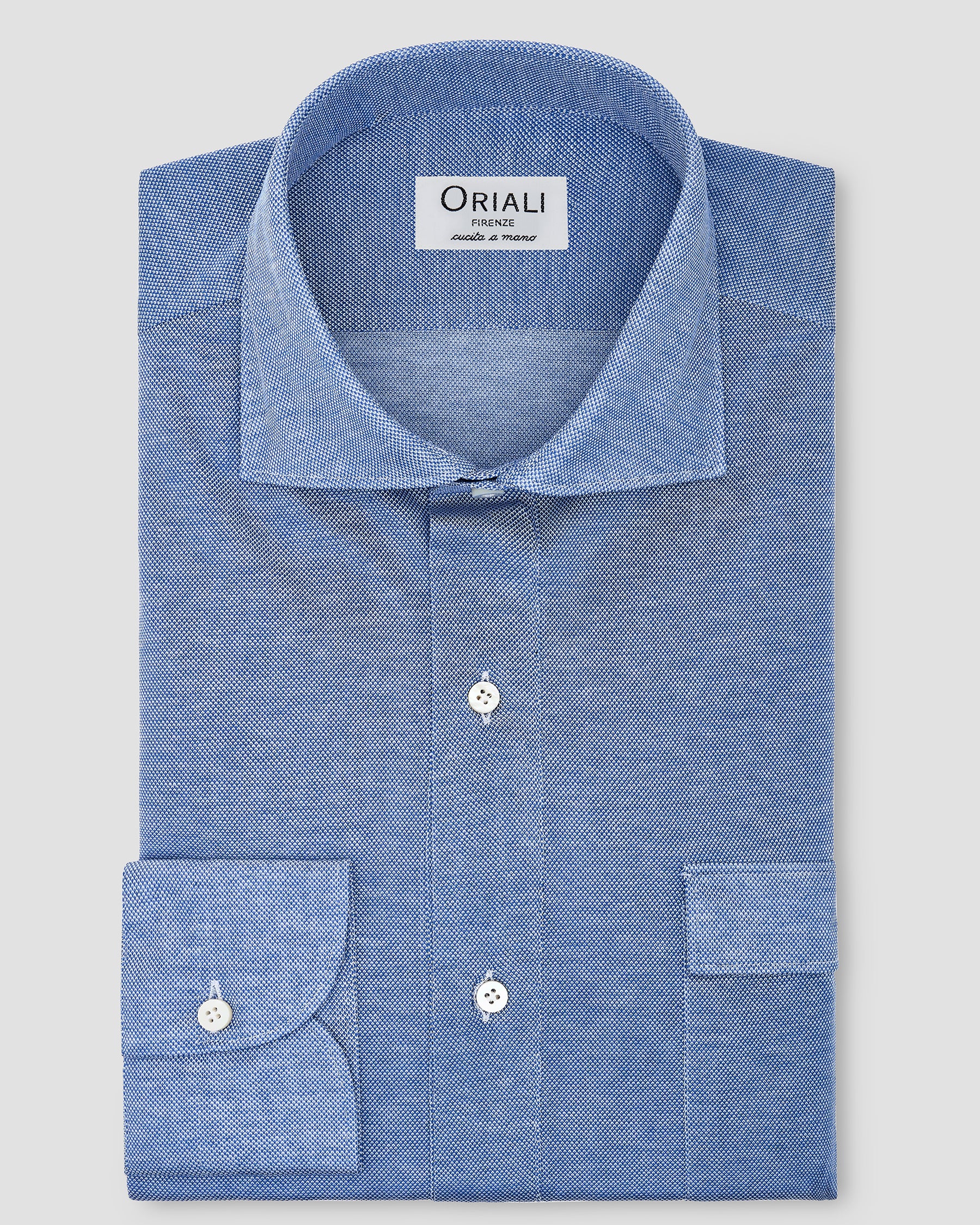 Polo Camicia Jersey Blu