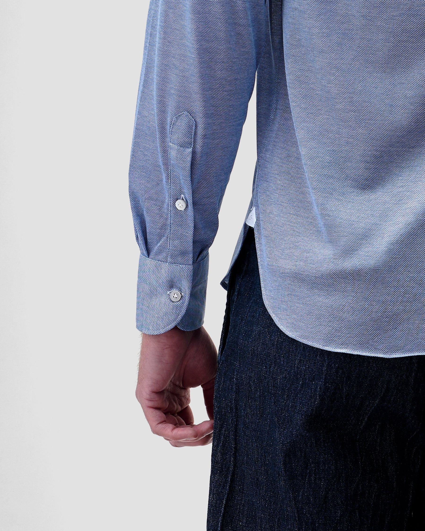 Polo Camicia Jersey Blu