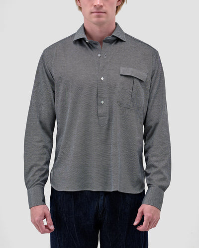 Polo Camicia Jersey Nero