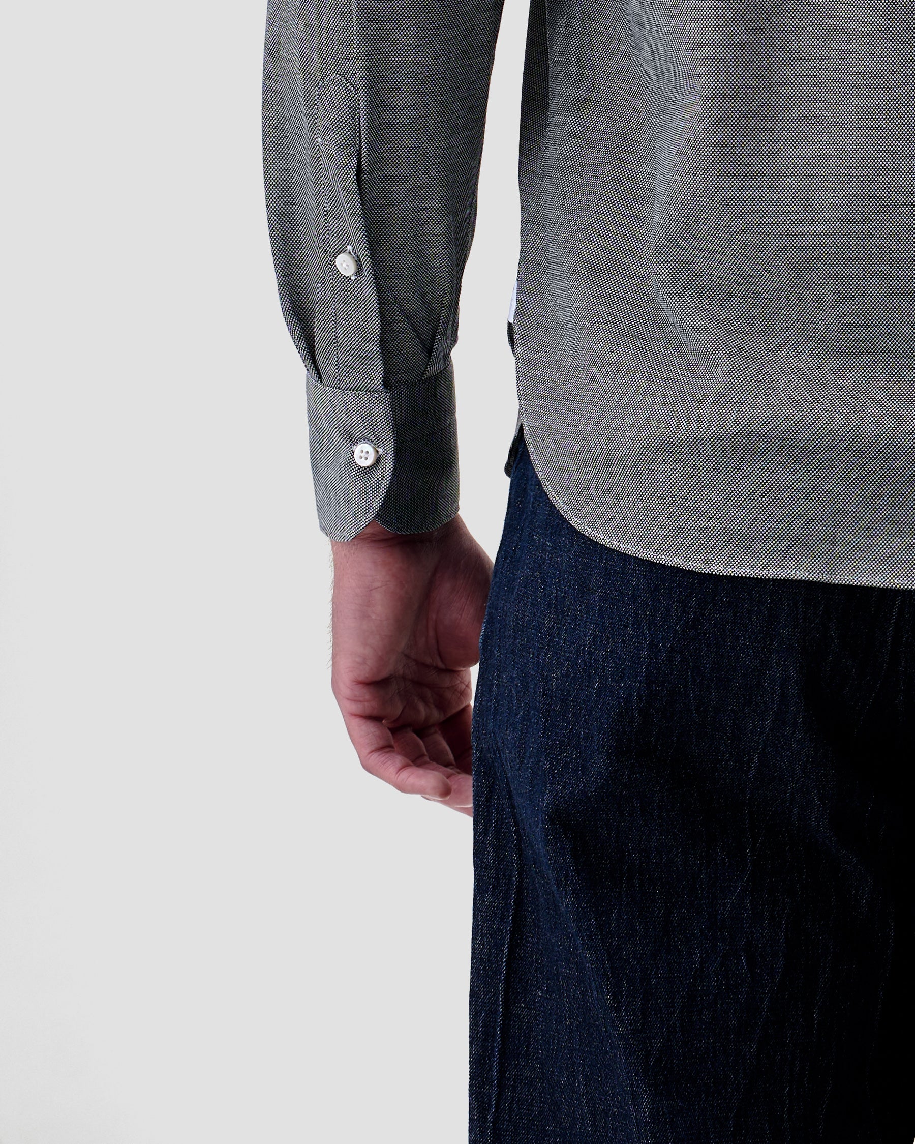 Polo Camicia Jersey Nero