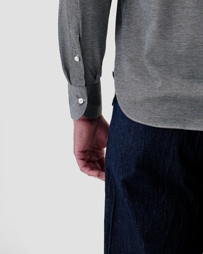 Polo Camicia Jersey Nero