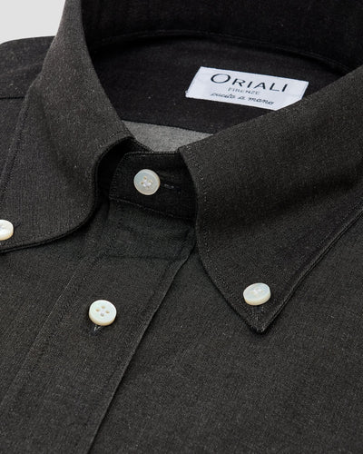 Camicia Nera Denim Lavato