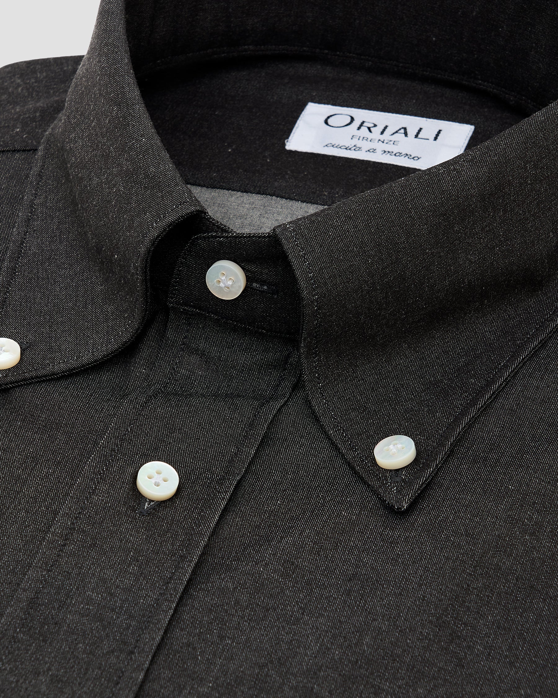 Camicia Nera Denim Lavato