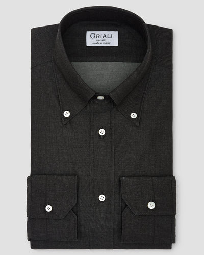 Camicia Nera Denim Lavato