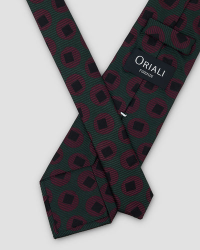 Cravatta Unita Seta Jacquard Verde