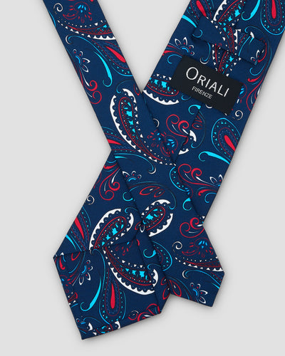 Cravatta Stampa Paisley Twill Seta