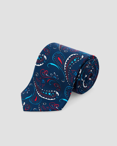 Cravatta Stampa Paisley Twill Seta