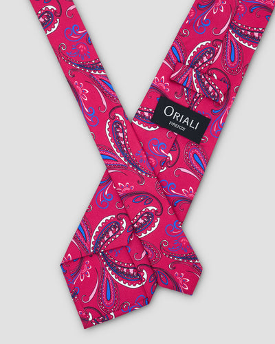 Cravatta Stampa Paisley Twill Seta