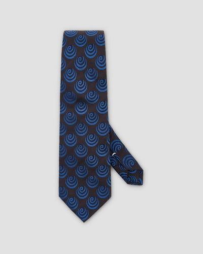 Cravatta Jacquard Disegno Geometrico Marrone